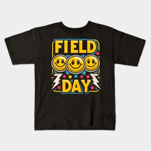 Hippie Retro Field Day Design for Kids, Teachers Field Day Kids T-Shirt
